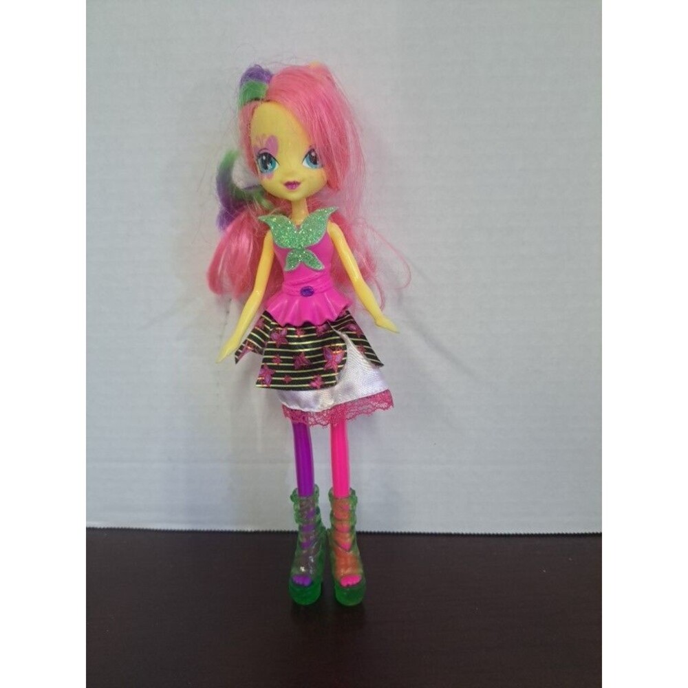 2014 My Little Pony Equestria Girls Rainbow Rocks Neon Fluttershy Doll